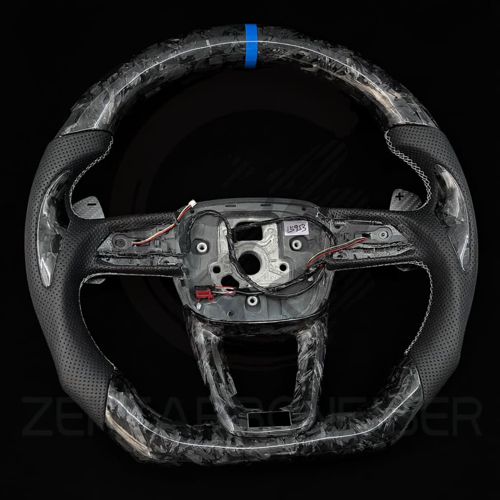 2021-2025 Audi B9.5/8Y A/S/RS 3/4/5 Carbon Fiber Steering Wheel - Steering Wheels