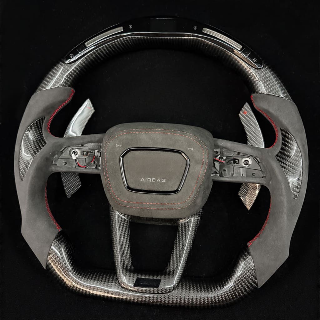 2021-2025 Audi B9.5/8Y A/S/RS 3/4/5 Carbon Fiber Steering Wheel - Steering Wheels