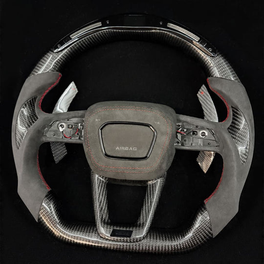 2021-2025 Audi B9.5/8Y A/S/RS 3/4/5 Carbon Fiber Steering Wheel - Steering Wheels