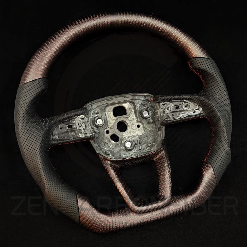 2021-2025 Audi B9.5/8Y A/S/RS 3/4/5 Carbon Fiber Steering Wheel - Steering Wheels