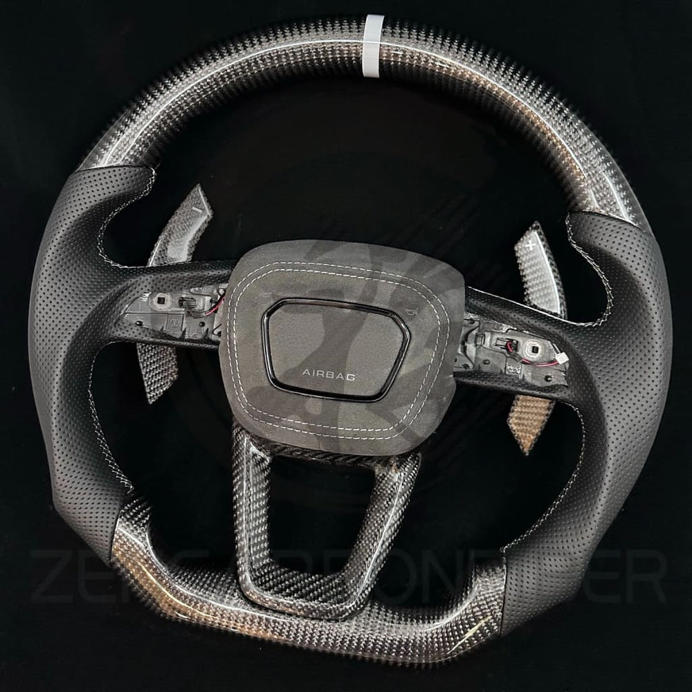 2021-2025 Audi B9.5/8Y A/S/RS 3/4/5 Carbon Fiber Steering Wheel - Steering Wheels