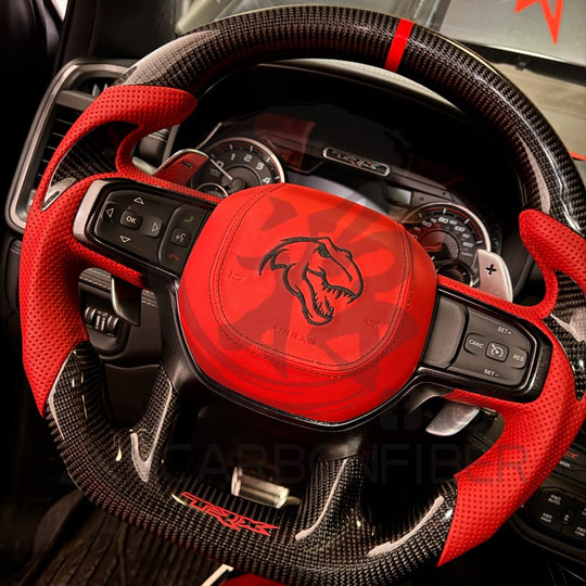 2021-2025 Dodge RAM TRX/GT/RHO Carbon Fiber Steering Wheel Steering Wheels