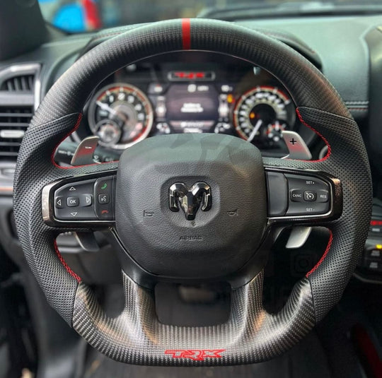 2021+ Dodge Ram Trx Carbon Fiber Steering Wheel