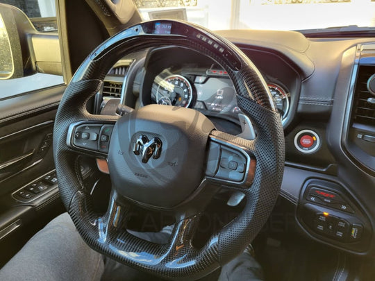 2021 + Dodge Ram Trx/Rho Carbon Fiber Steering Wheel