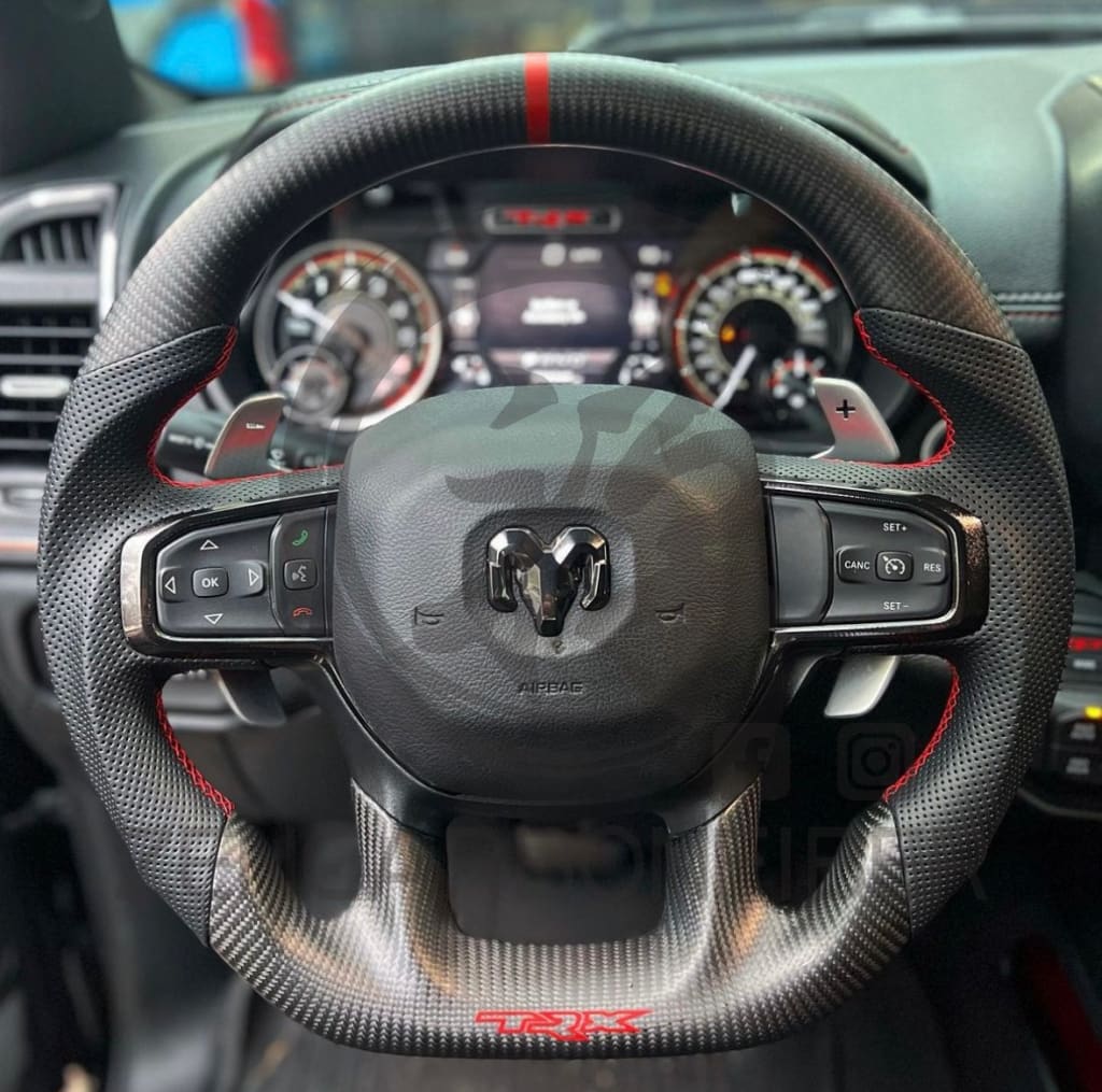 2021+ Dodge Ram Trx Carbon Fiber Steering Wheel