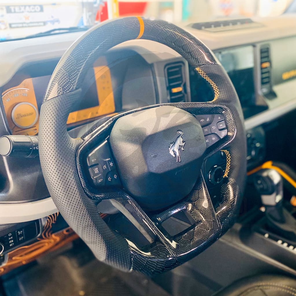 2021 + Ford Bronco Carbon Fiber Steering Wheel Steering Wheels