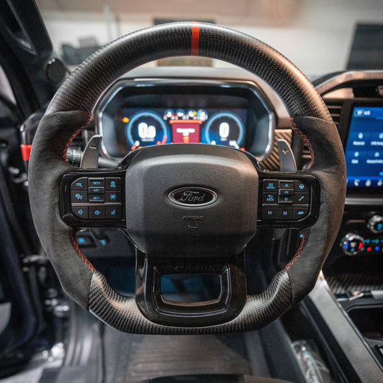 2021+ Ford F150 Raptor Carbon Fiber Steering Wheel - Steering Wheels