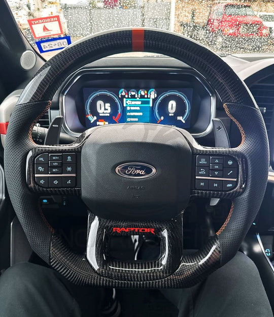 2021 + Ford F150 Raptor Carbon Fiber Steering Wheel