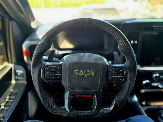 2021 + Ford F150 Raptor Carbon Fiber Steering Wheel Steering Wheels