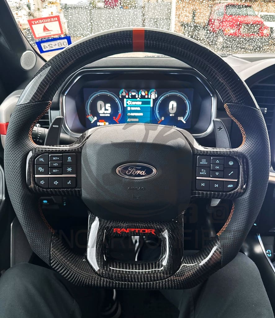 2021 + Ford F150 Raptor Carbon Fiber Steering Wheel