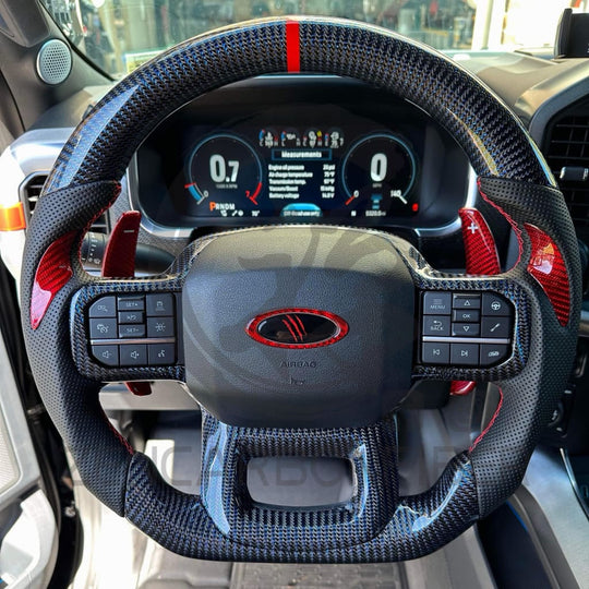 2021+ Ford F150 Raptor Carbon Fiber Steering Wheel - Steering Wheels