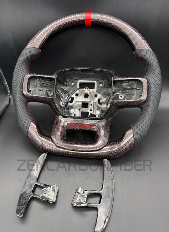 2021 + Ford F150 Raptor Carbon Fiber Steering Wheel Steering Wheel