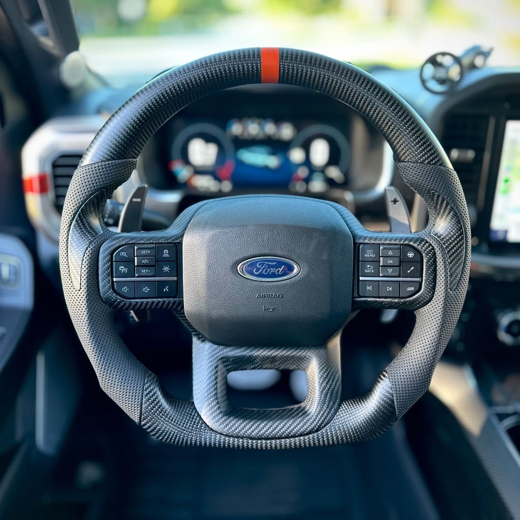 2021+ Ford F150 Raptor Carbon Fiber Steering Wheel - Steering Wheels