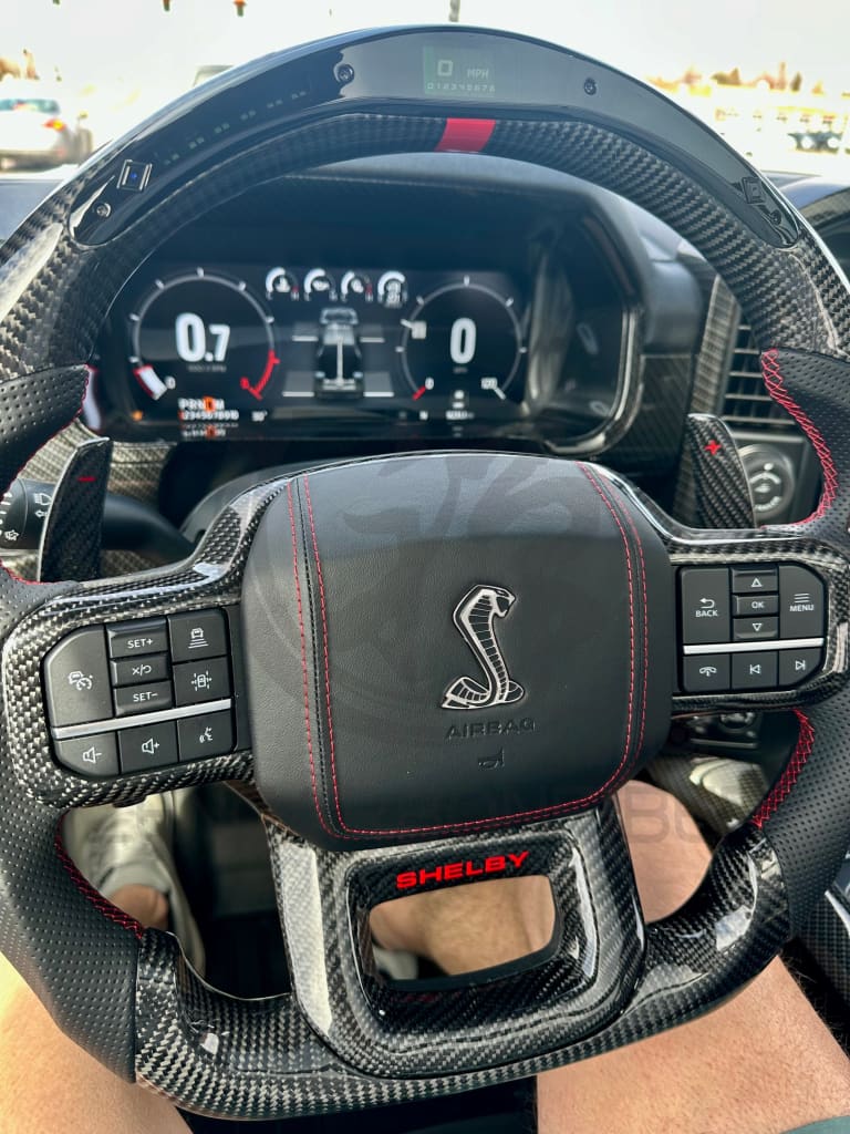 2021 + Ford F150 Raptor Carbon Fiber Steering Wheel Steering Wheels