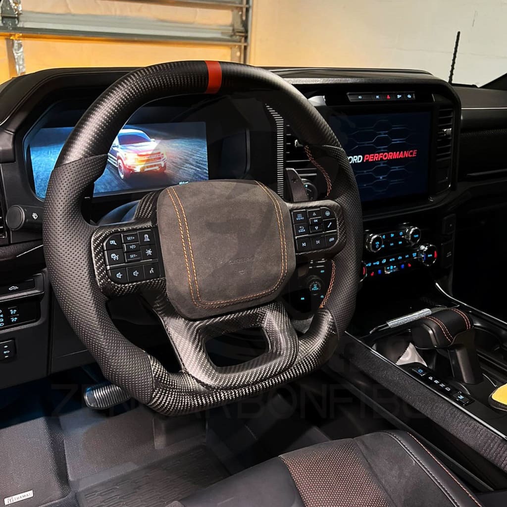 2021+ Ford F150 Raptor Carbon Fiber Steering Wheel - Steering Wheels