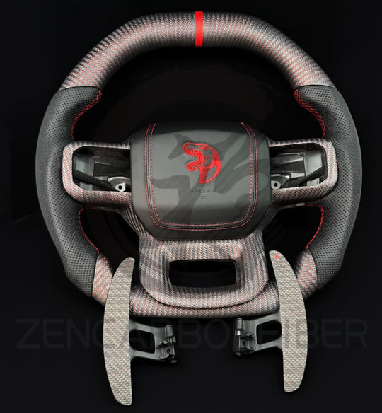 2021+ Ford F150 Raptor Carbon Fiber Steering Wheel - Steering Wheels