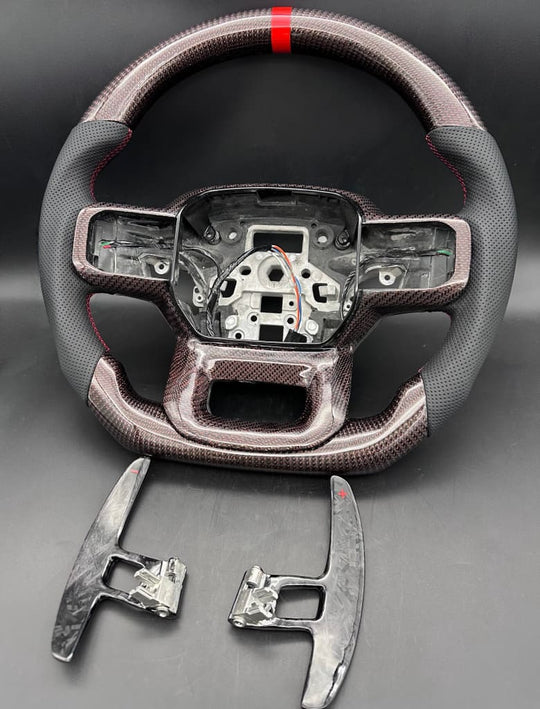 2021+ Ford F150 Raptor Carbon Fiber Steering Wheel - Steering Wheels