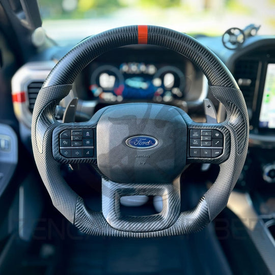 2021+ Ford F150 Raptor Carbon Fiber Steering Wheel - Steering Wheels