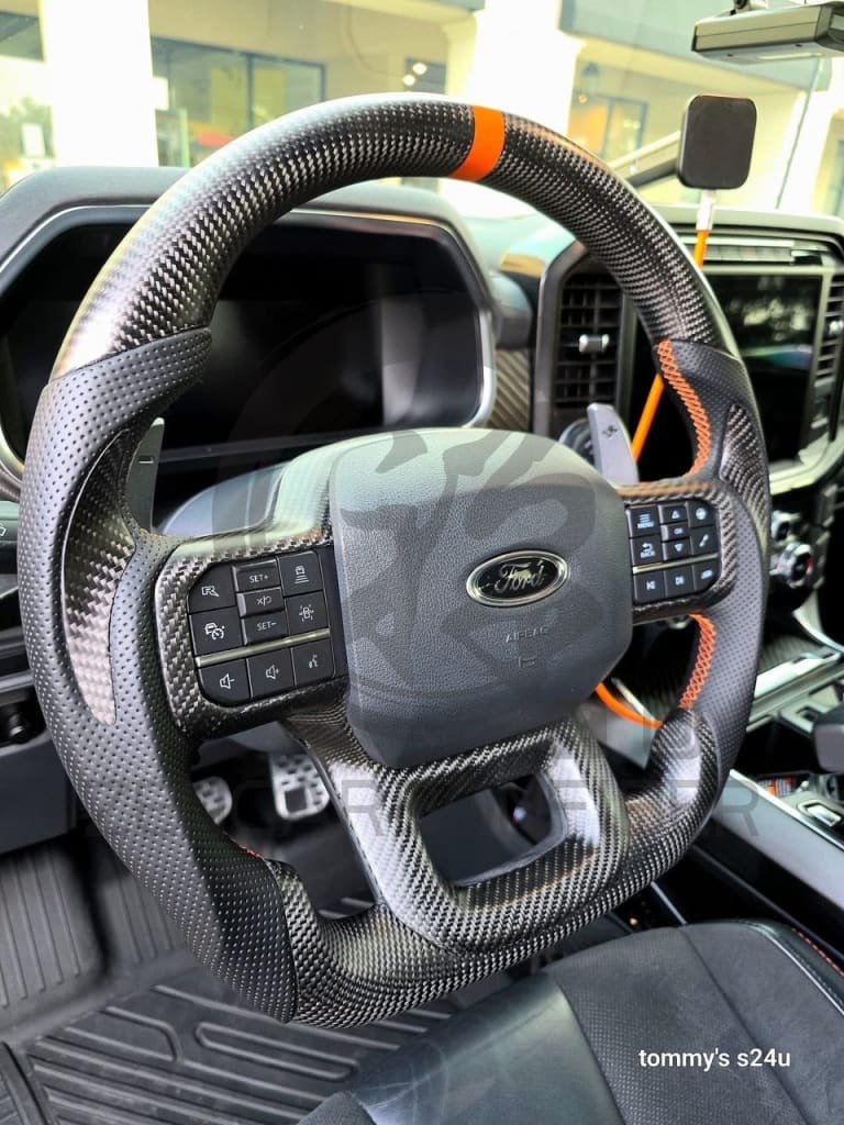 2021 + Ford F150 Raptor Carbon Fiber Steering Wheel Steering Wheels