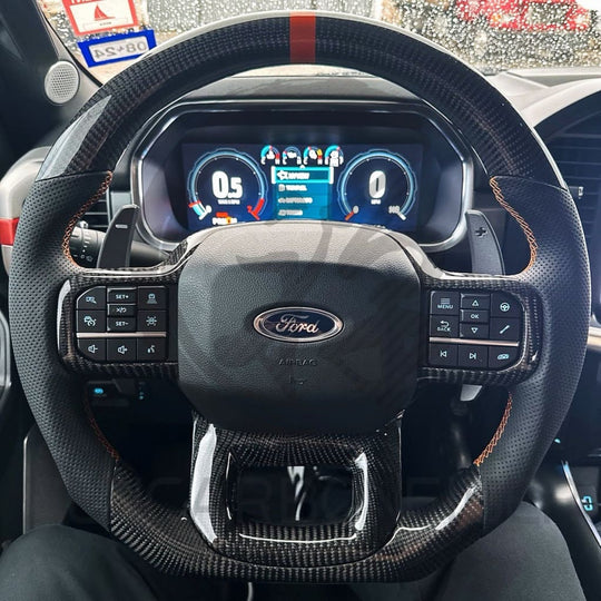 2021+ Ford F150 Raptor Carbon Fiber Steering Wheel - Steering Wheels