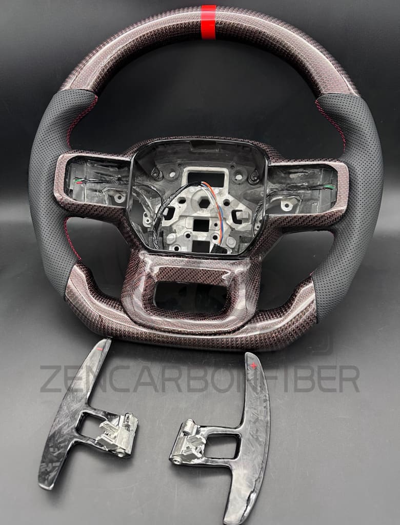 2021+ Ford F150 Raptor Carbon Fiber Steering Wheel - Steering Wheels