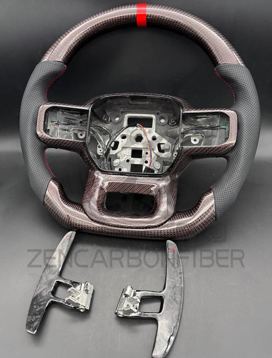 2021+ Ford F150 Raptor Carbon Fiber Steering Wheel - Steering Wheels