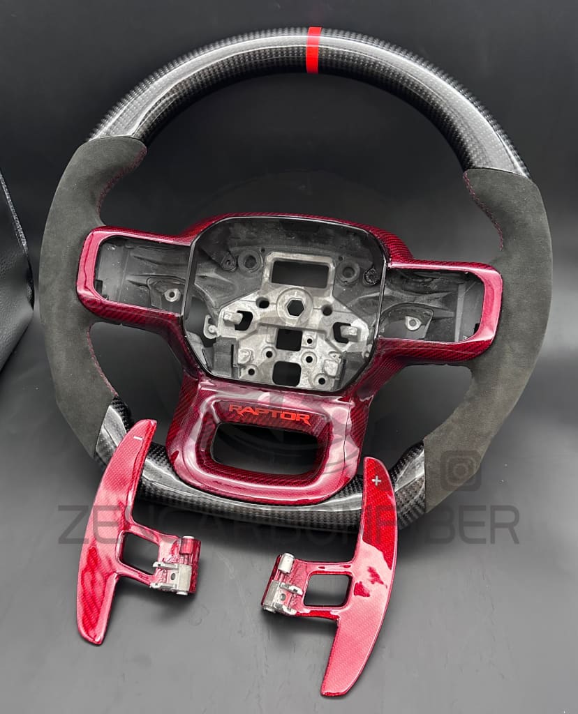 2021 + Ford F150 Raptor Carbon Fiber Steering Wheel Steering Wheel