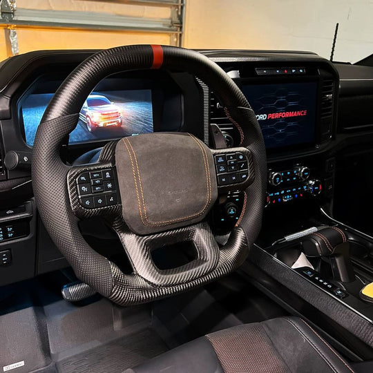 2021+ Ford F150 Raptor Carbon Fiber Steering Wheel - Steering Wheels
