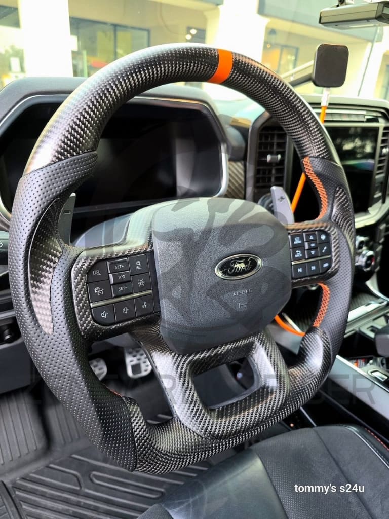 2021 + Ford F150 Raptor Carbon Fiber Steering Wheel Steering Wheels