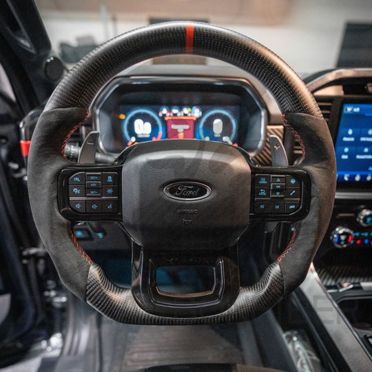 2021+ Ford F150 Raptor Carbon Fiber Steering Wheel - Steering Wheels