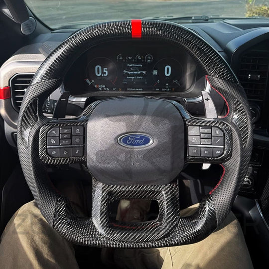 2021+ Ford F150 Raptor Carbon Fiber Steering Wheel - Steering Wheels