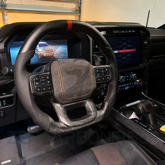 2021+ Ford F150 Raptor Carbon Fiber Steering Wheel - Steering Wheels