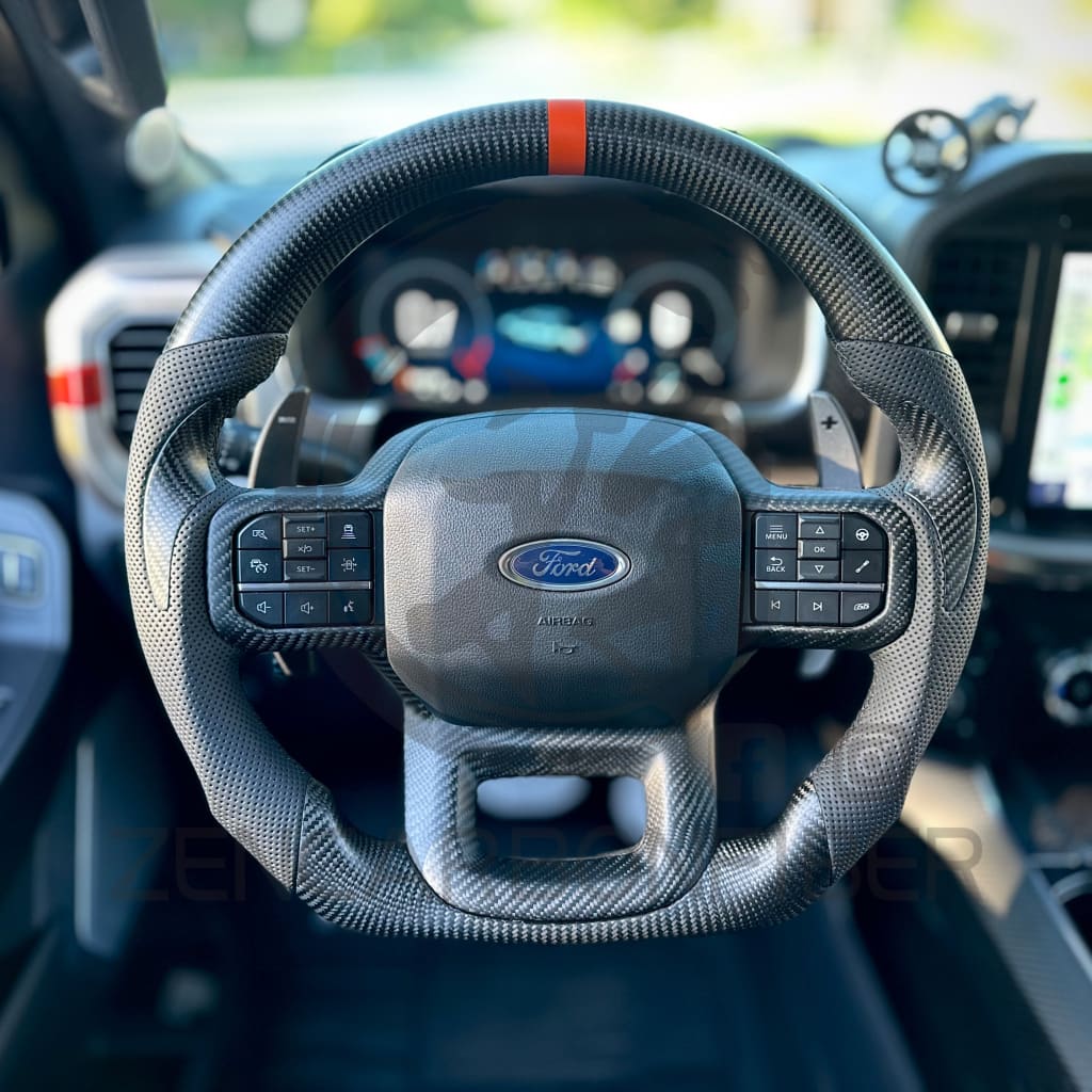 2021+ Ford F150 Raptor Carbon Fiber Steering Wheel - Steering Wheels