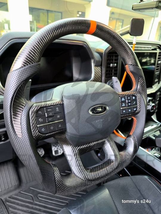 2021 + Ford F150 Raptor Carbon Fiber Steering Wheel Steering Wheels