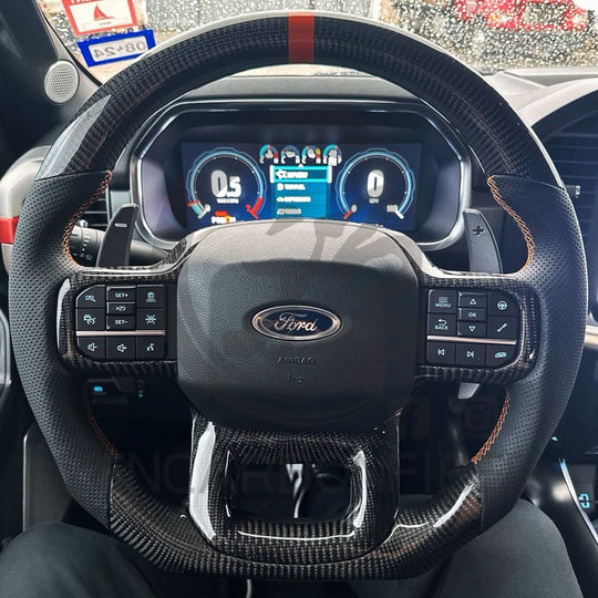 2021+ Ford F150 Raptor Carbon Fiber Steering Wheel - Steering Wheels