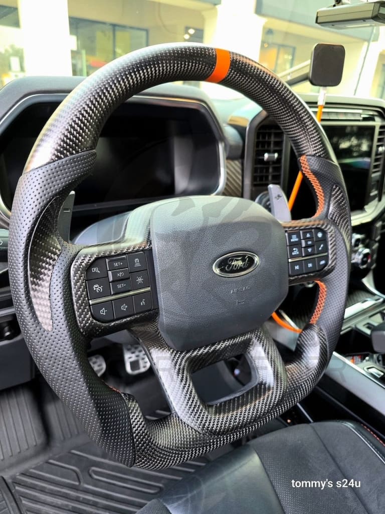 2021 + Ford F150 Raptor Carbon Fiber Steering Wheel Steering Wheels