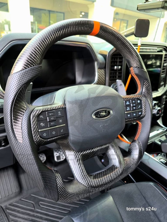 2021 + Ford F150 Raptor Carbon Fiber Steering Wheel Steering Wheels