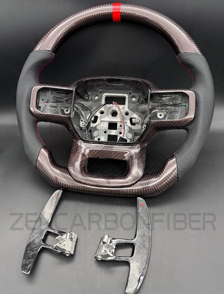 2021+ Ford F150 Raptor Carbon Fiber Steering Wheel - Steering Wheels