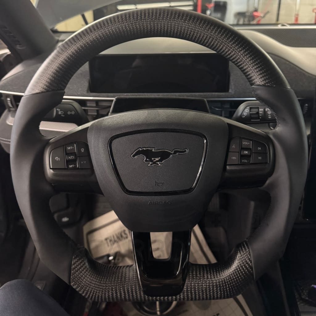 2021 + Ford Mustang Mach-E Carbon Fiber Steering Wheel Steering Wheels