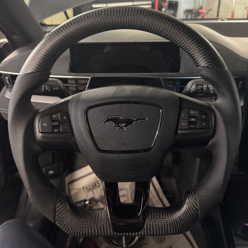 2021 + Ford Mustang Mach-E Carbon Fiber Steering Wheel Steering Wheels