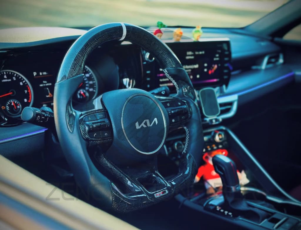 2021 + KIA K5 Carbon Fiber Steering Wheel