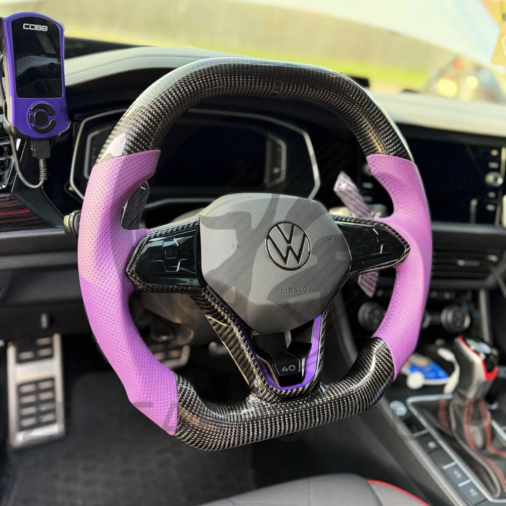 2022+ Volkswagen/VW Golf MK8 GTI/R/Jetta GLI Carbon Fiber Steering Wheel - Steering Wheels