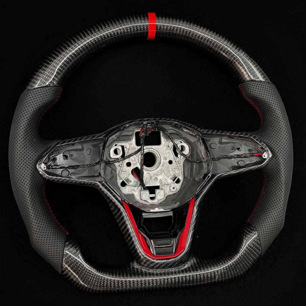 2022+ Volkswagen/VW Golf MK8 GTI/R/Jetta GLI Carbon Fiber Steering Wheel - Steering Wheels