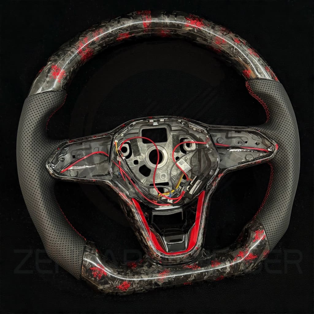 2022+ Volkswagen/VW Golf MK8 GTI/R/Jetta GLI Carbon Fiber Steering Wheel - Steering Wheels