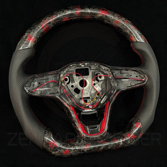2022+ Volkswagen/VW Golf MK8 GTI/R/Jetta GLI Carbon Fiber Steering Wheel - Steering Wheels