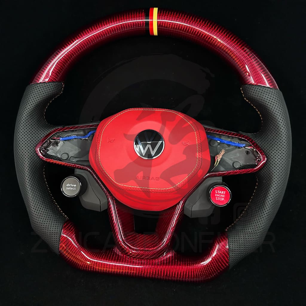 2022+ Volkswagen/VW Golf MK8 GTI/R/Jetta GLI Carbon Fiber Steering Wheel Steering Wheels