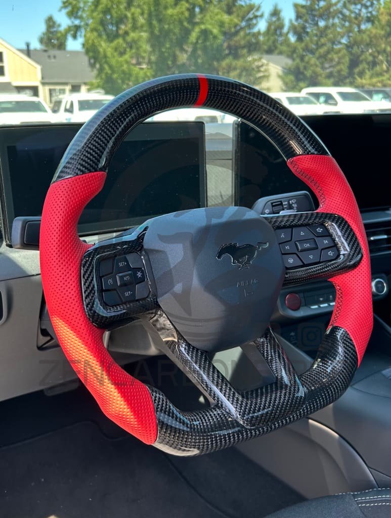 2024 Ford Mustang S650 Carbon Fiber Steering Wheel Steering Wheel