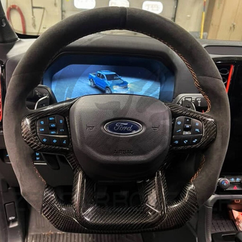 2024+ Ford Ranger Raptor Carbon Fiber Steering Wheel - Steering Wheels