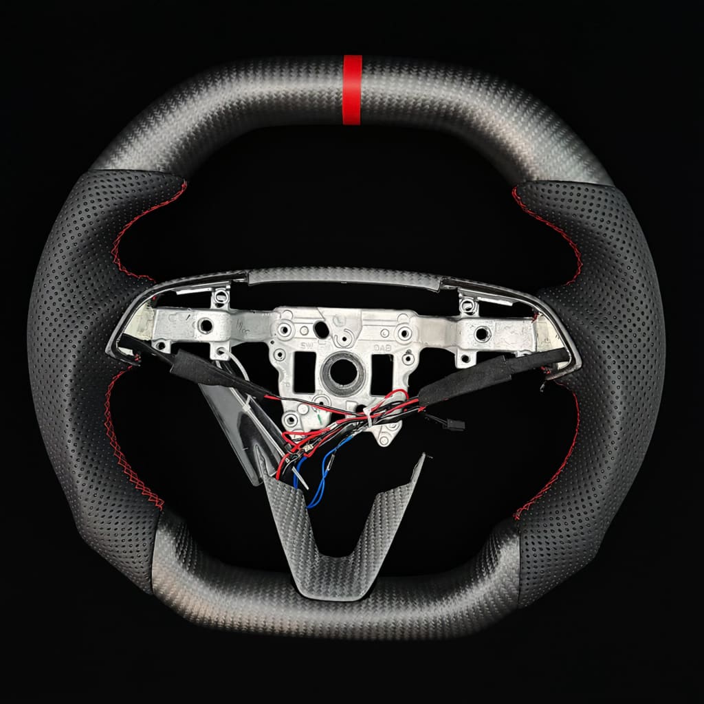 2024+ Tesla Model 3/Y Carbon Fiber Steering Wheel - Steering Wheels