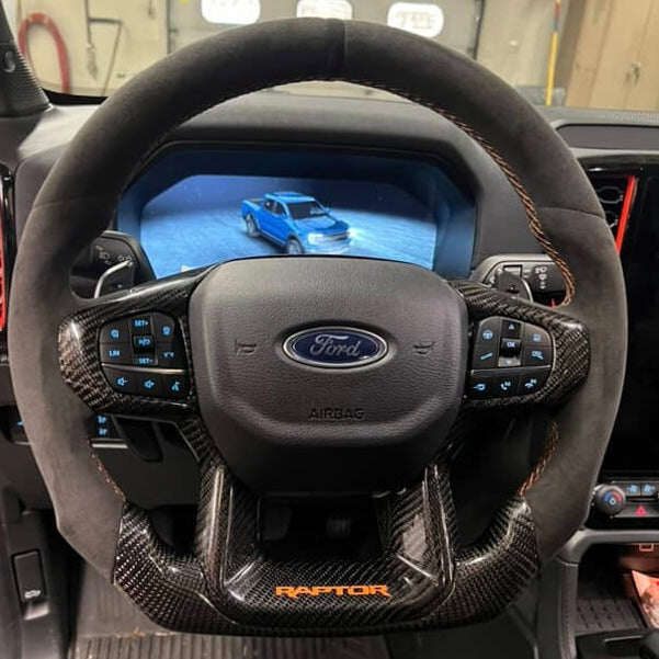 2024+ Ford Ranger Raptor Carbon Fiber Steering Wheel